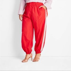 NWOT Future Collective Kahlana Barfield Brown Target High-Rise Nylon Track Pants